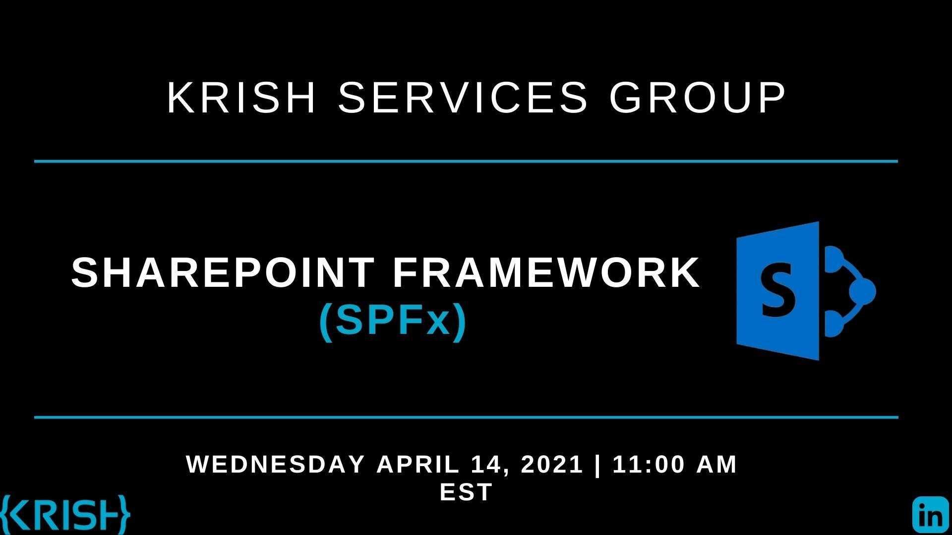 SharePoint Framework SPFx Webinar